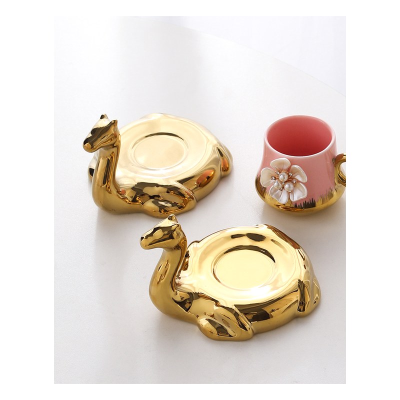 Pink Camel Heritage cup and saucer detail