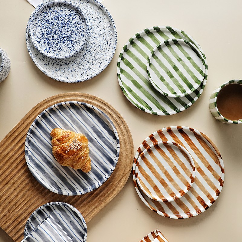 Nordic Stripe plate and cup color mix