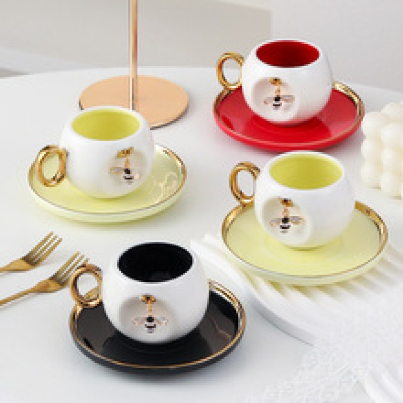 Product Bee Motif Cup And Saucer Main