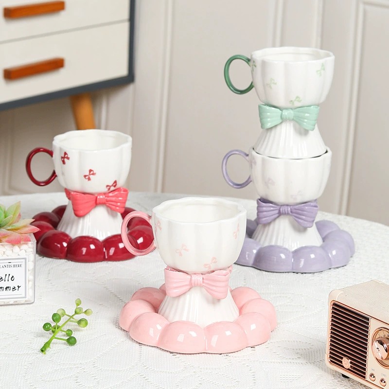 Product Bow Pattern Ceramic Mug Main