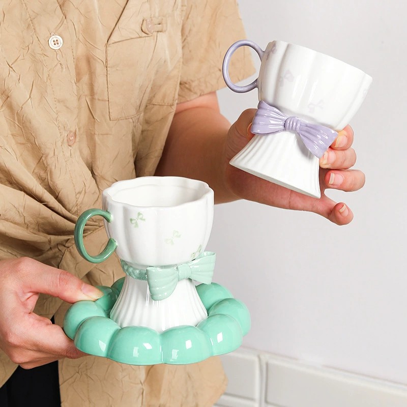 Product Bow Pattern Ceramic Mug Thumb 2