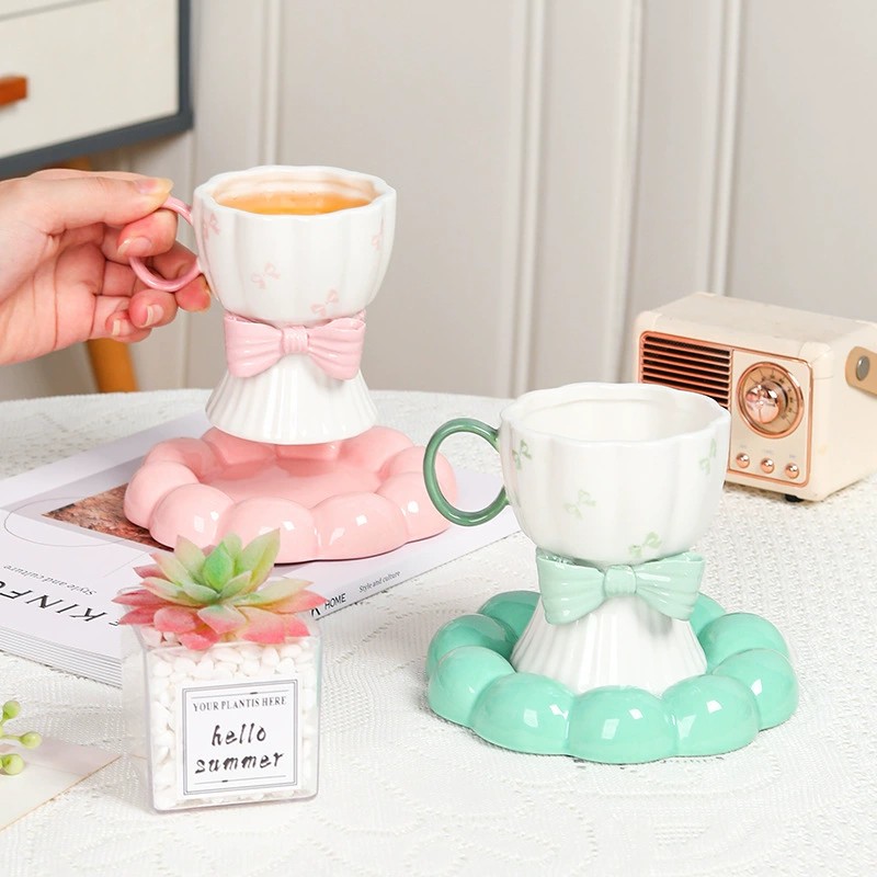 Product Bow Pattern Ceramic Mug Thumb 4