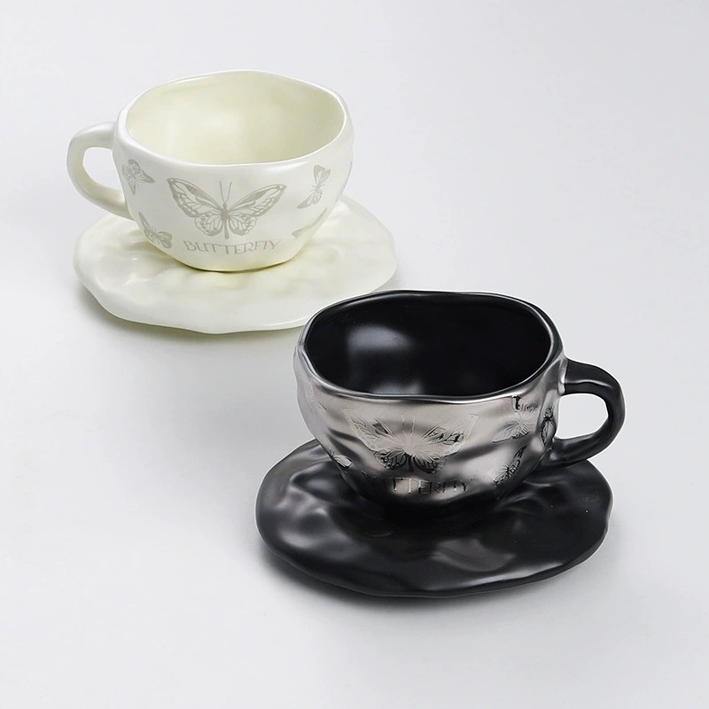Product Butterfly Motif Cup And Saucer Set Main