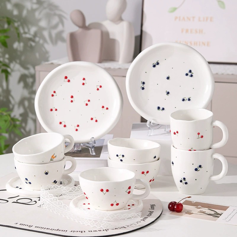 Product Cherry Pattern Cup And Saucer Main