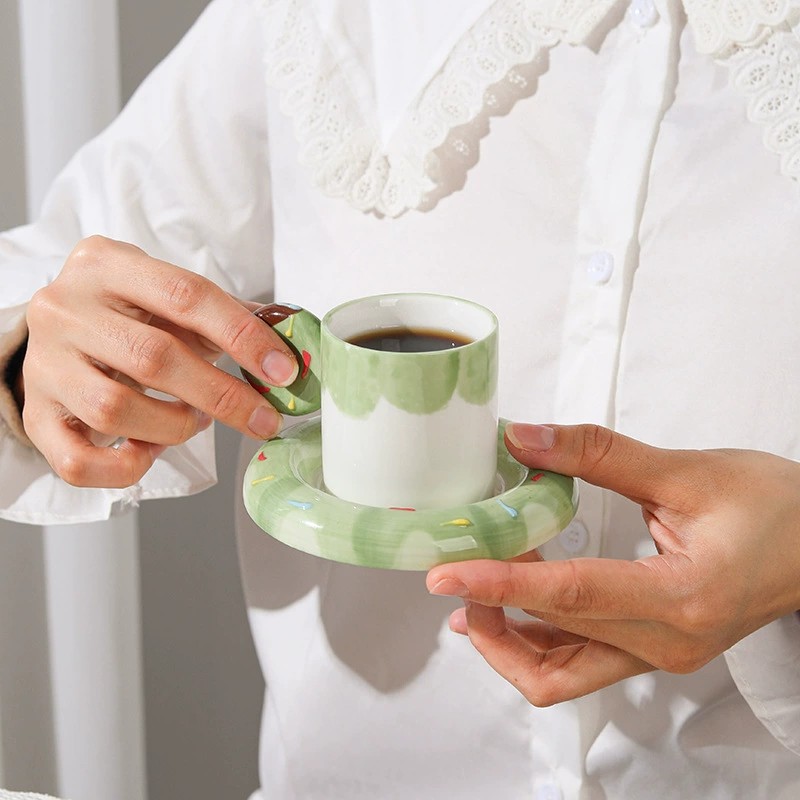 Product Donut Motif Espresso Cup And Saucer Thumb 1