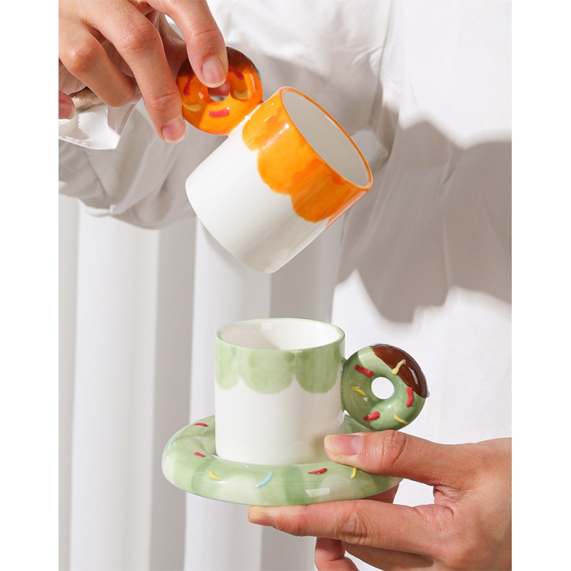 Product Donut Motif Espresso Cup And Saucer Thumb 3