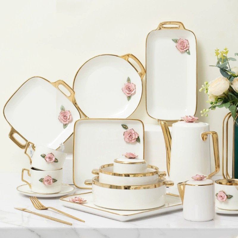 Product Double Handle Floral Soup Bowl Main