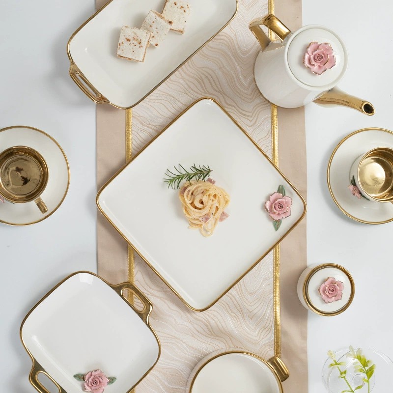Product Double Handle Floral Soup Bowl Thumb 1