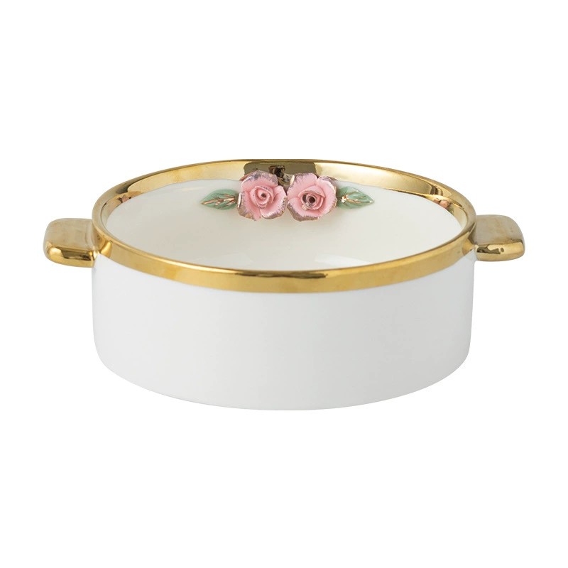 Product Double Handle Floral Soup Bowl Thumb 4