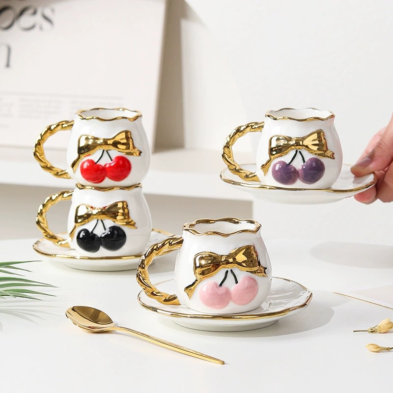 Product Embossed Cherry Espresso Cup Main
