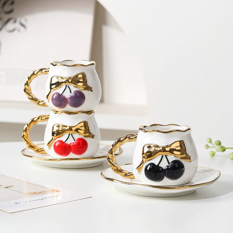 Product Embossed Cherry Espresso Cup Thumb 1