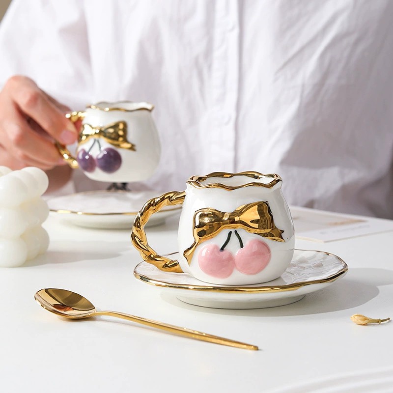 Product Embossed Cherry Espresso Cup Thumb 2