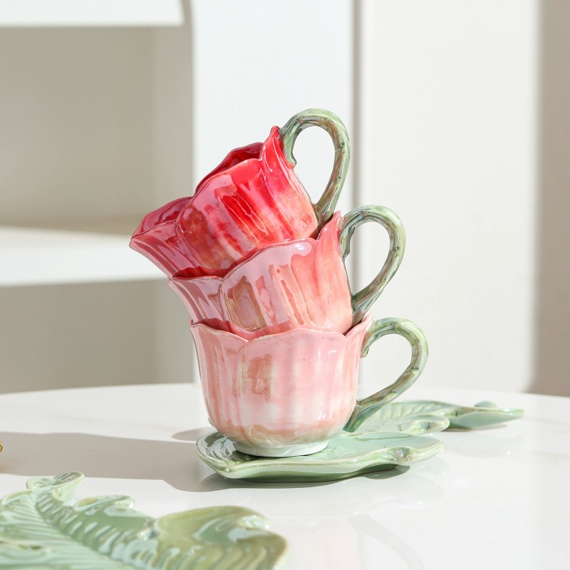 Product Flower Shaped Espresso Cup And Saucer Thumb 1