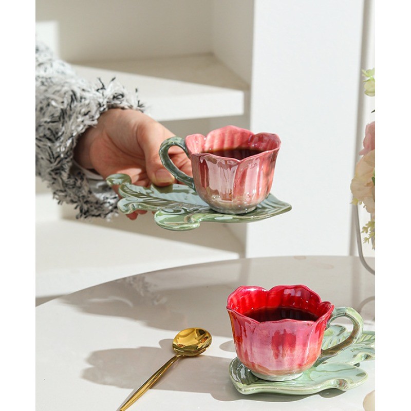 Product Flower Shaped Espresso Cup And Saucer Thumb 4