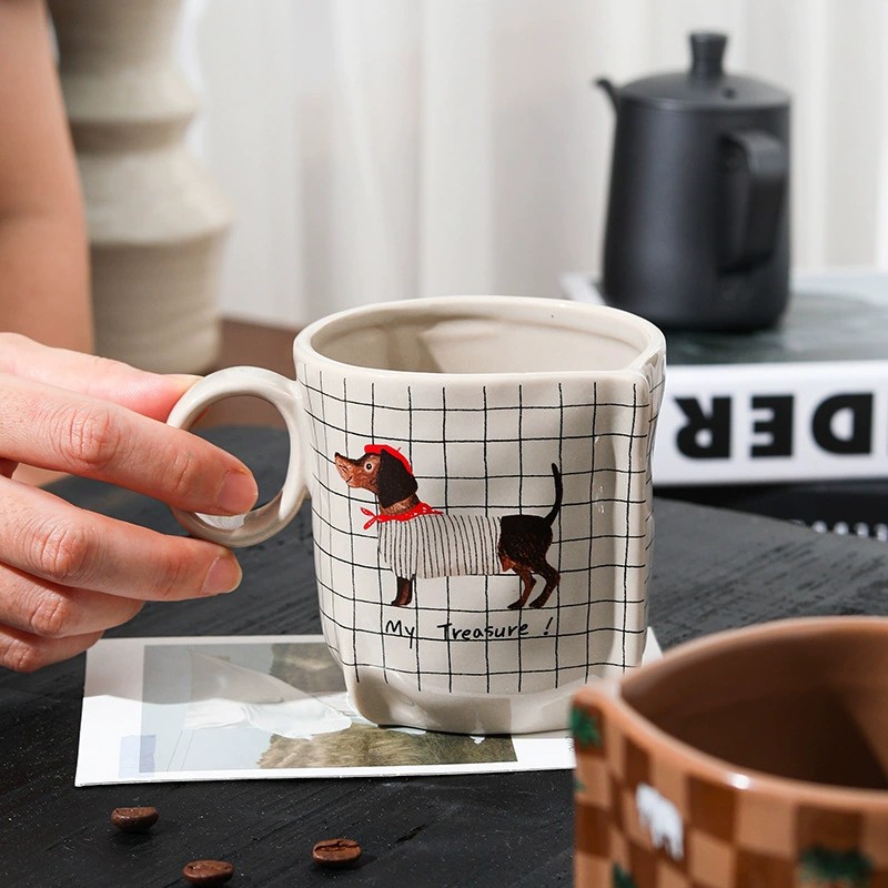 Product Geometric Grid Ceramic Mug Thumb 2