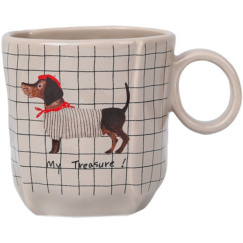Product Geometric Grid Ceramic Mug Thumb 4