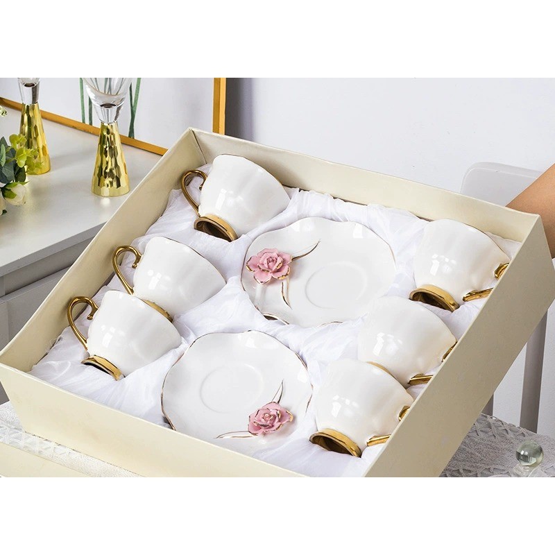 Product Gold Rim Sculpted Flower Cup And Saucer Thumb 4