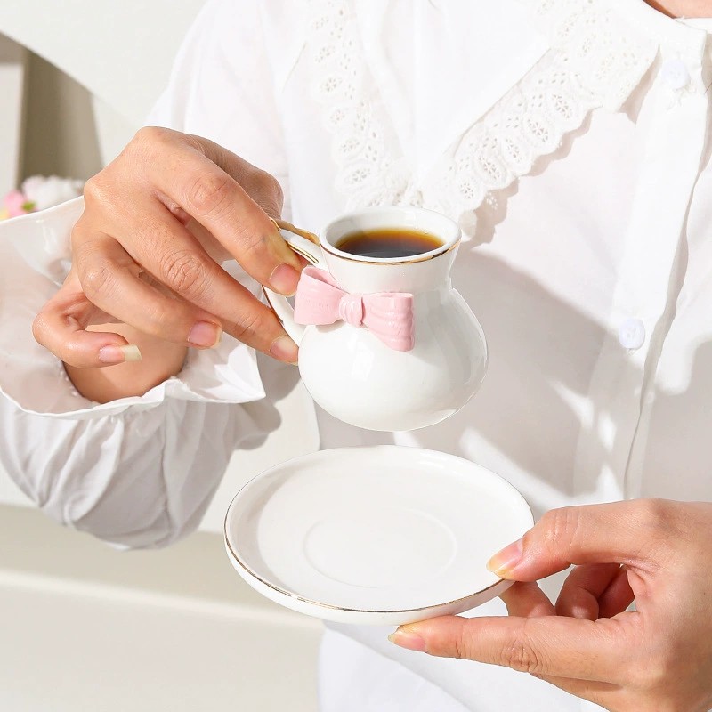 Product Hand Formed Bow Cup And Saucer Thumb 2