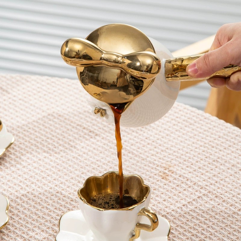 Product Hand Formed Floral Coffee Pot Set Thumb 2