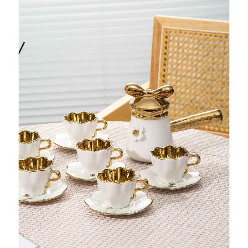 Product Hand Formed Floral Coffee Pot Set Thumb 3