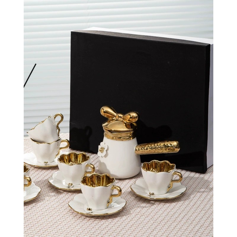 Product Hand Formed Floral Coffee Pot Set Thumb 4