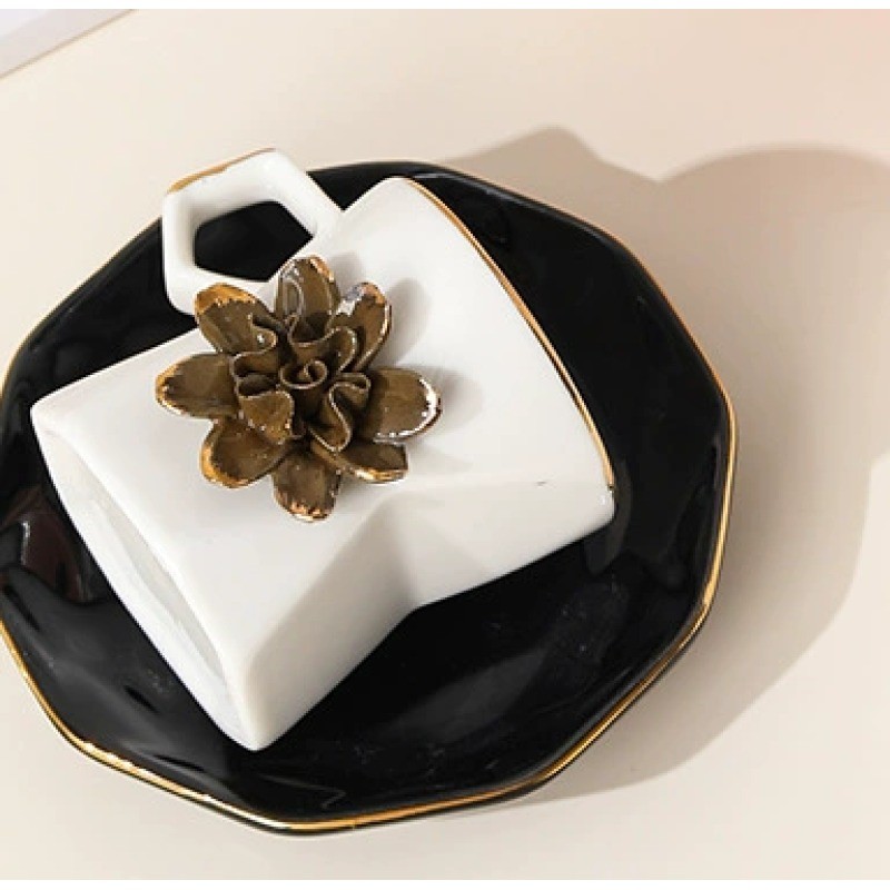 Product Hand Formed Rose Cup And Saucer Main