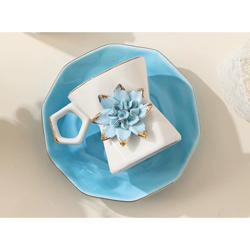 Product Hand Formed Rose Cup And Saucer Thumb 1