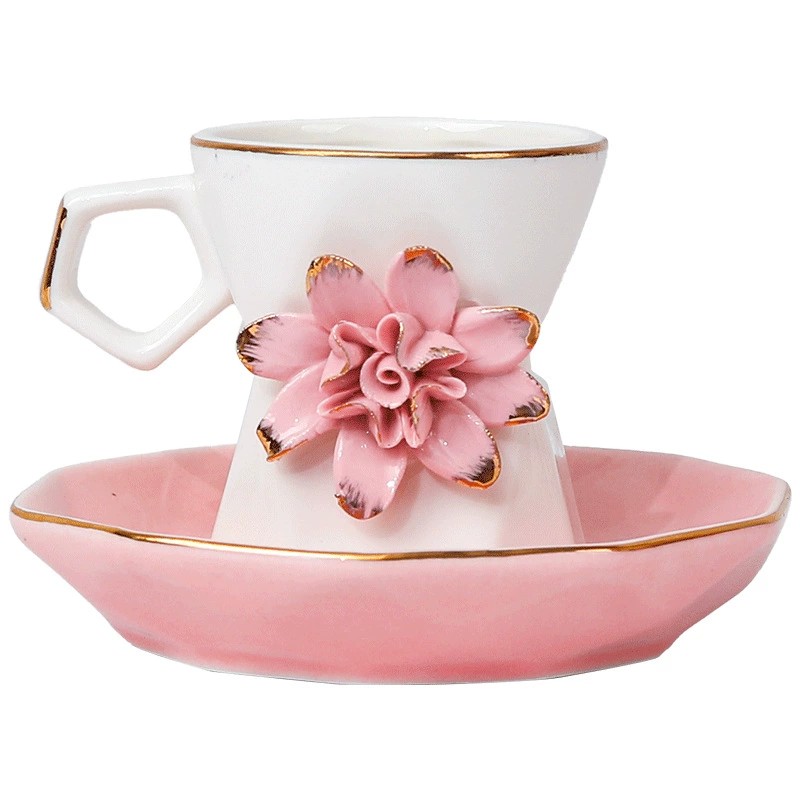 Product Hand Formed Rose Cup And Saucer Thumb 4