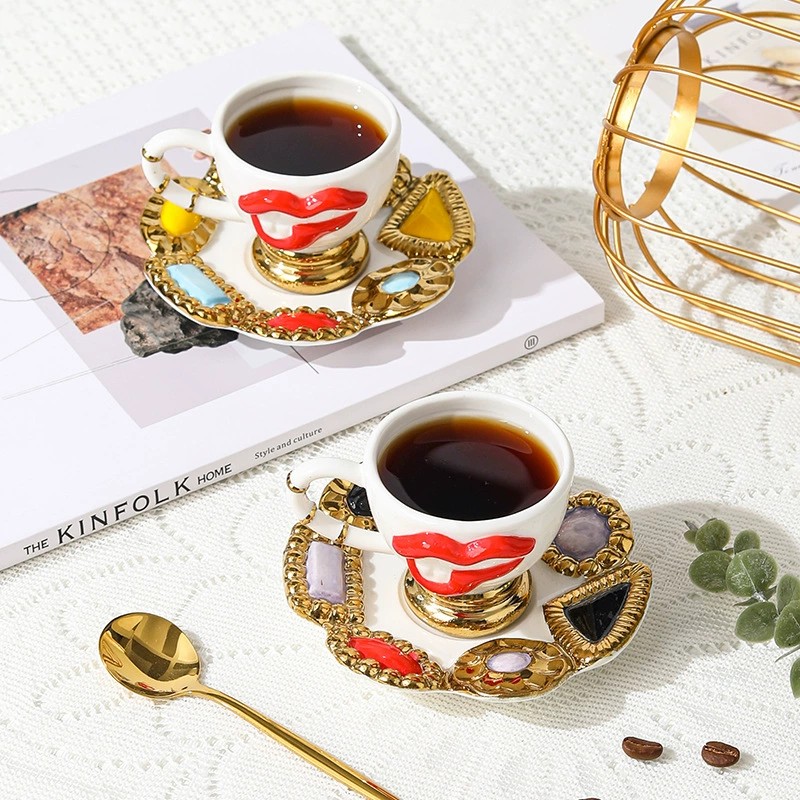 Product Lips Motif Cup And Saucer Set Thumb 2