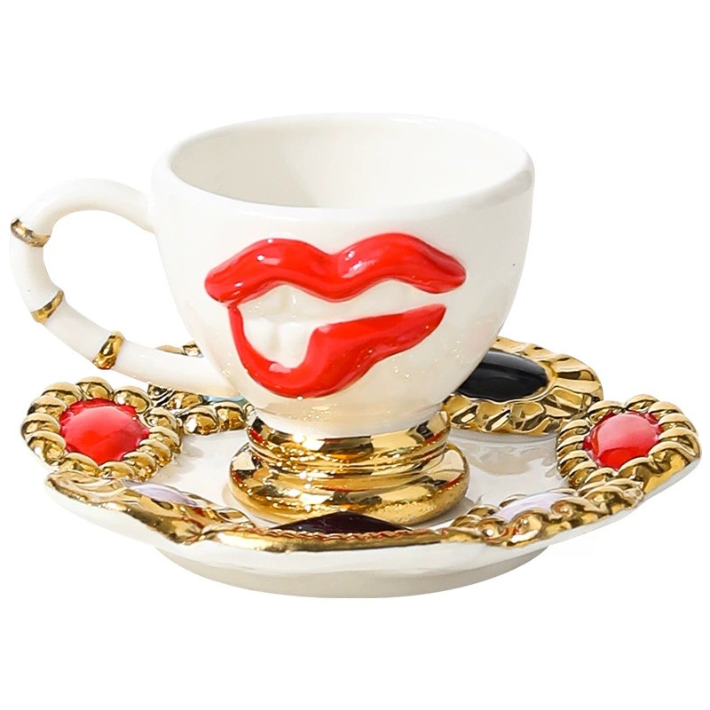 Product Lips Motif Cup And Saucer Set Thumb 4