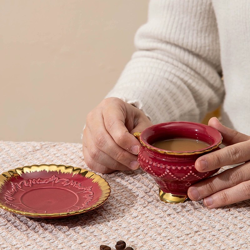 Product Metallic Accent Espresso Cup And Saucer Thumb 3