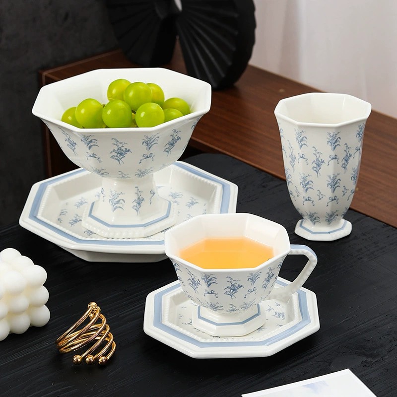 Product Octagonal Lily Of The Valley Cup And Saucer Main