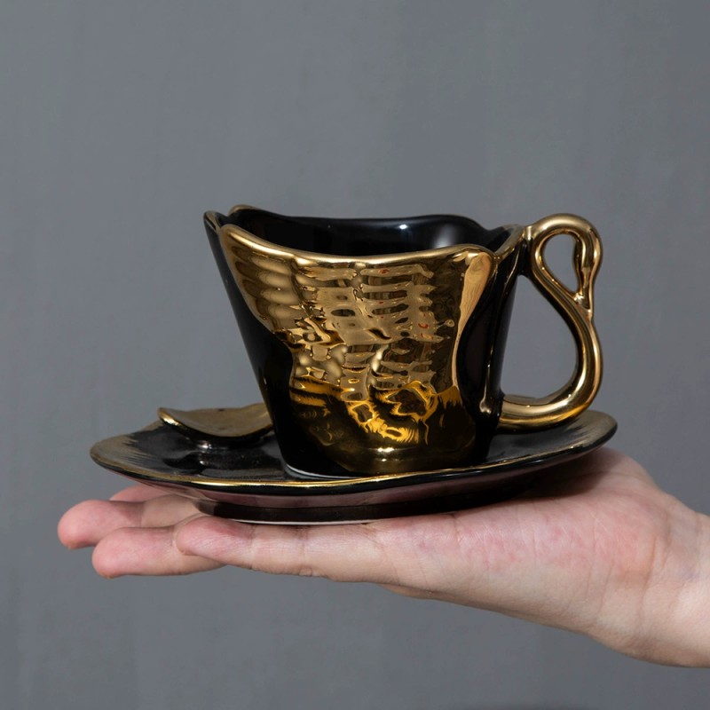 Product Peacock Accent Espresso Cup And Saucer Thumb 1