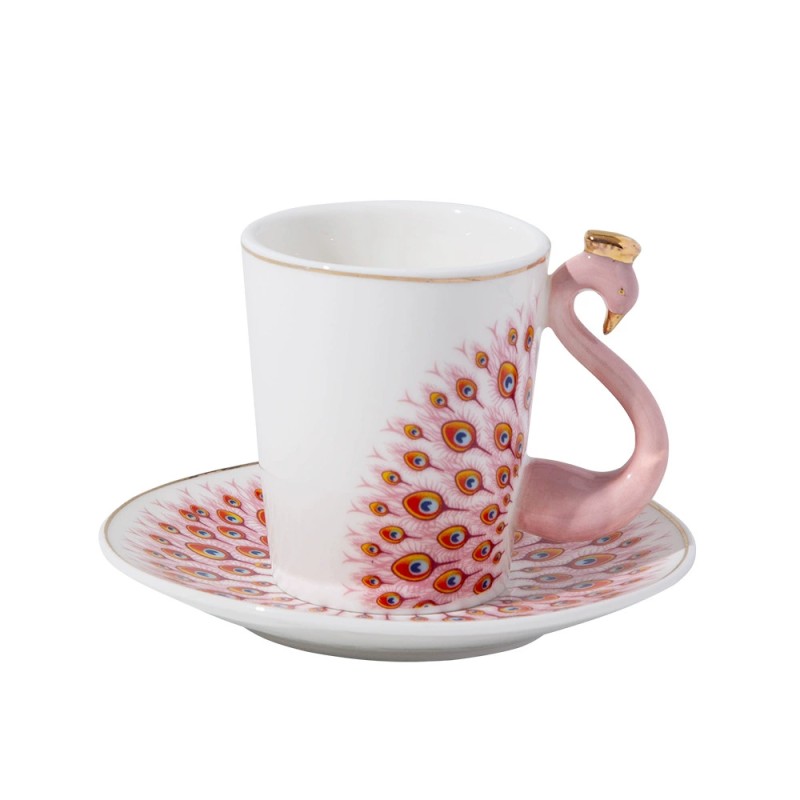 Product Peacock Motif Espresso Cup And Saucer Main