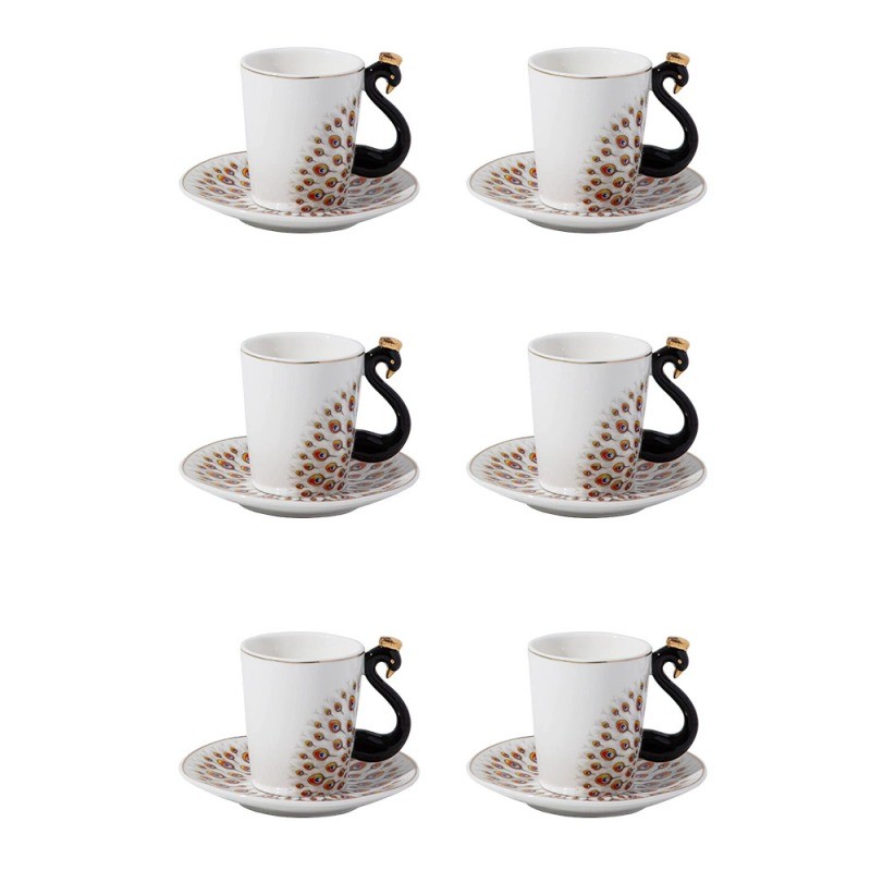 Product Peacock Motif Espresso Cup And Saucer Thumb 4