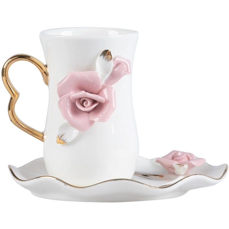 Product Rose Blossom Ceramic Mug And Saucer Thumb 4