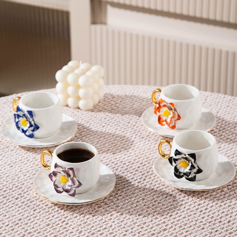 Product Sculpted Floral Espresso Cup And Saucer Thumb 2