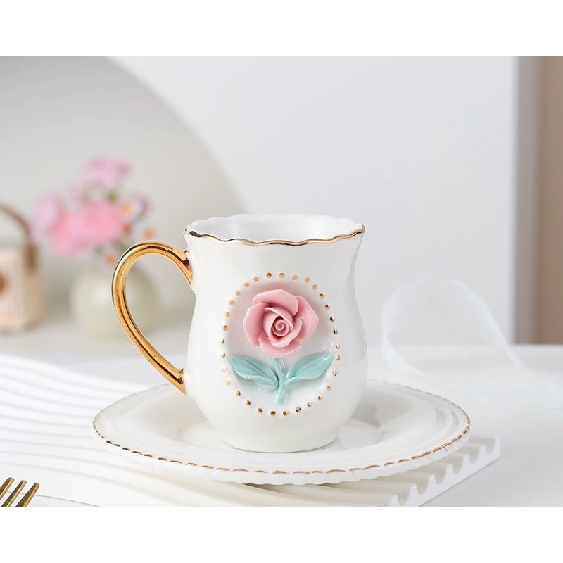 Product Sculpted Rose Blossom Cup And Saucer Main