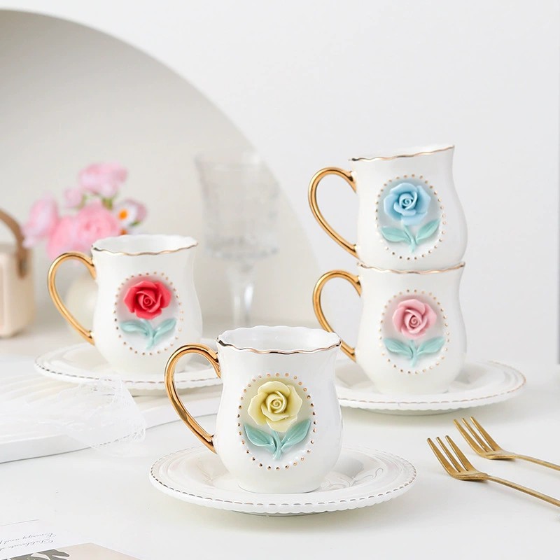 Product Sculpted Rose Blossom Cup And Saucer Thumb 1