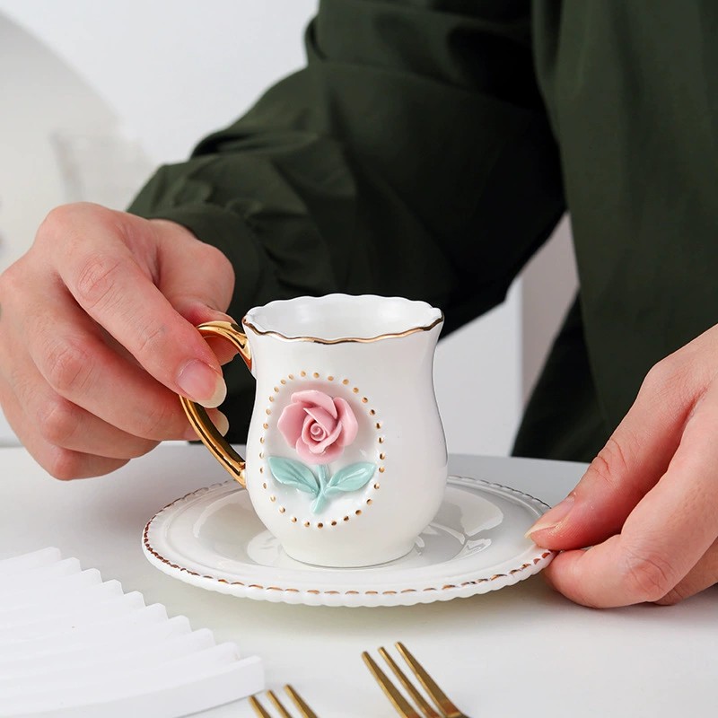 Product Sculpted Rose Blossom Cup And Saucer Thumb 3
