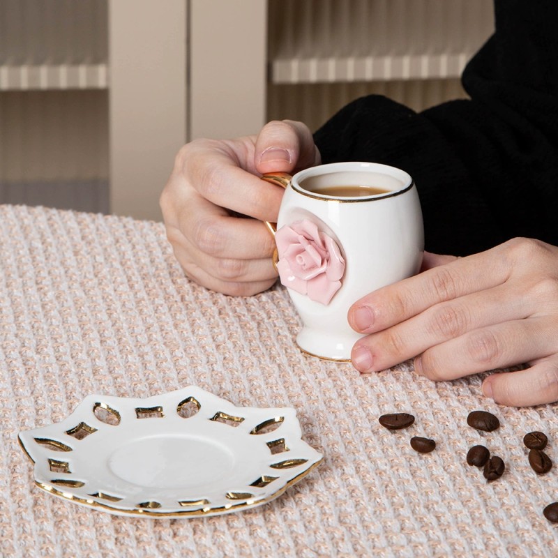Product Sculpted Rose Ceramic Cup Thumb 1
