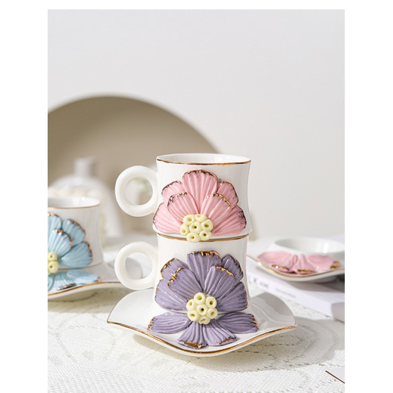 Product Sunflower Sculpted Cup And Saucer Main