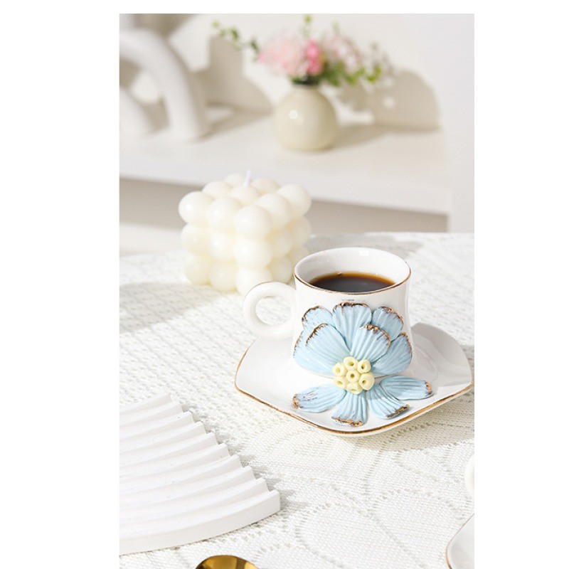 Product Sunflower Sculpted Cup And Saucer Thumb 1