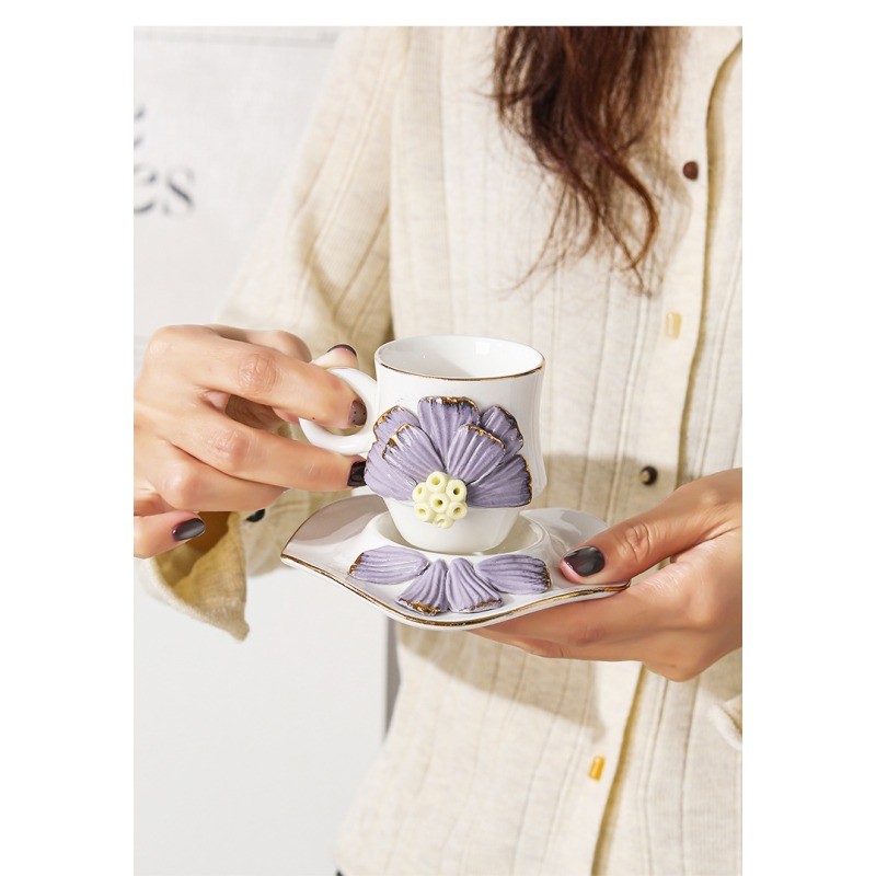 Product Sunflower Sculpted Cup And Saucer Thumb 2
