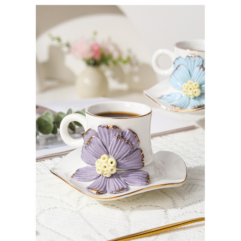 Product Sunflower Sculpted Cup And Saucer Thumb 3