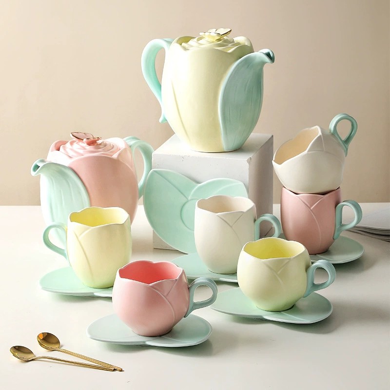 Product Tulip Ceramic Coffee Pot Set Main