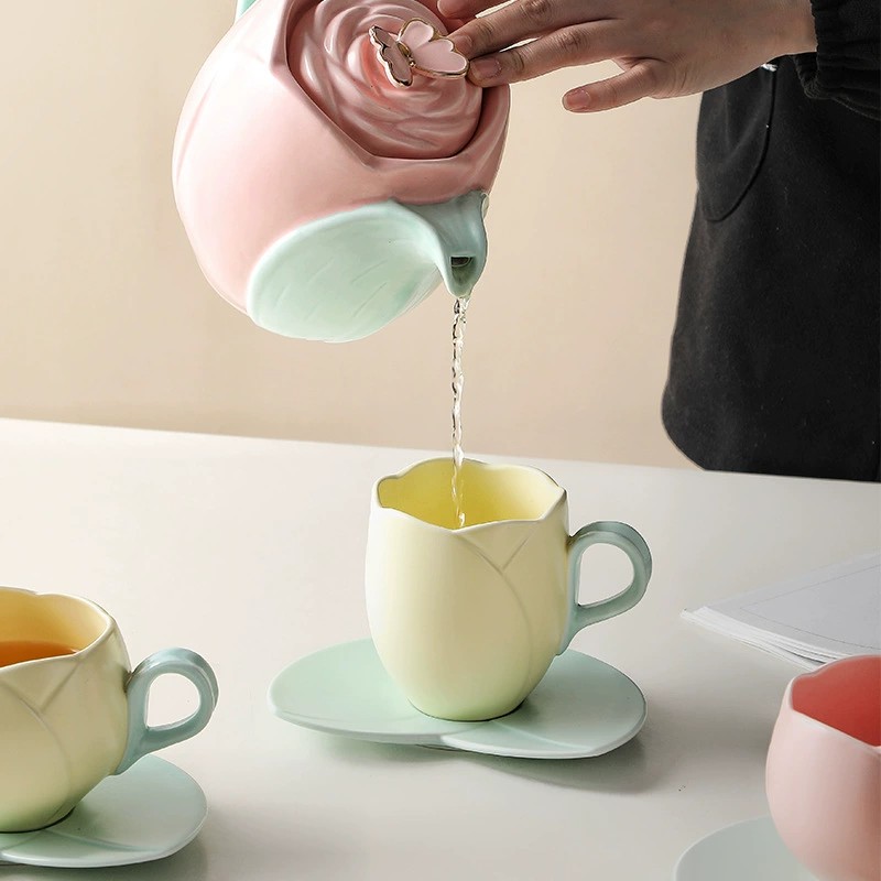 Product Tulip Ceramic Coffee Pot Set Thumb 1