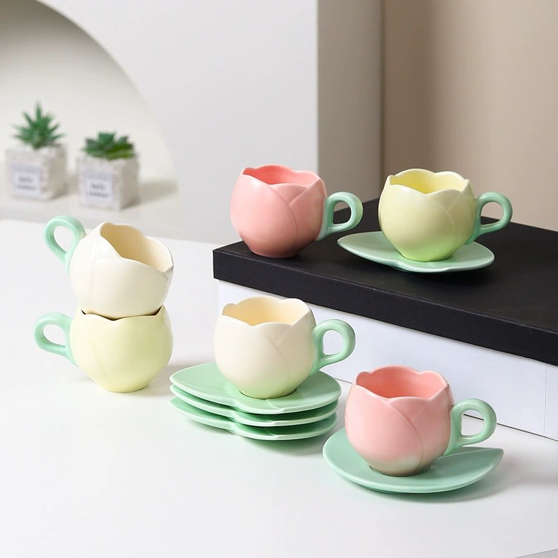 Product Tulip Pattern Cup And Saucer Set Main