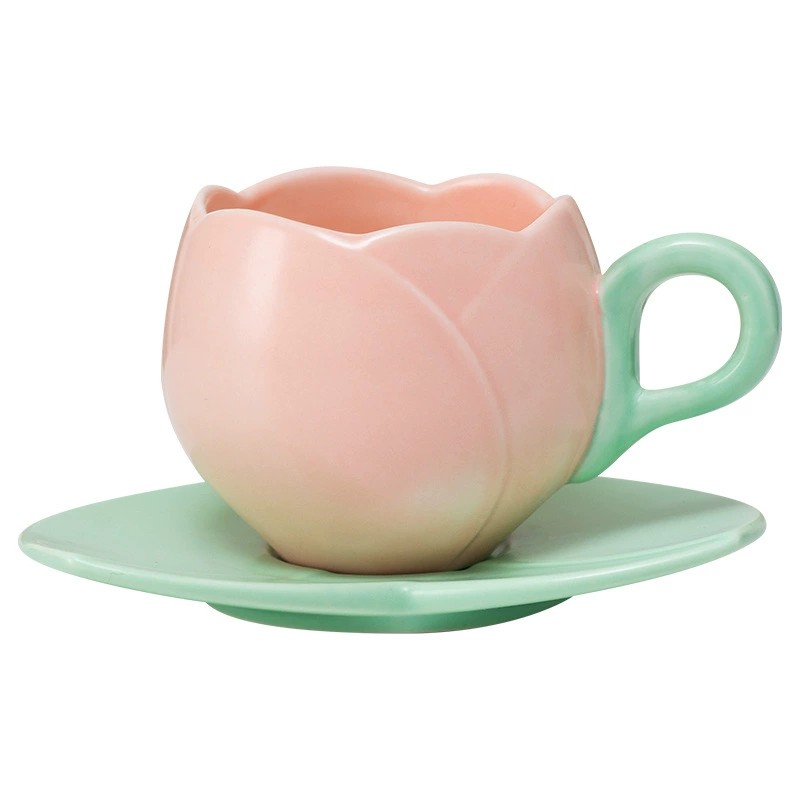 Product Tulip Pattern Cup And Saucer Set Thumb 4