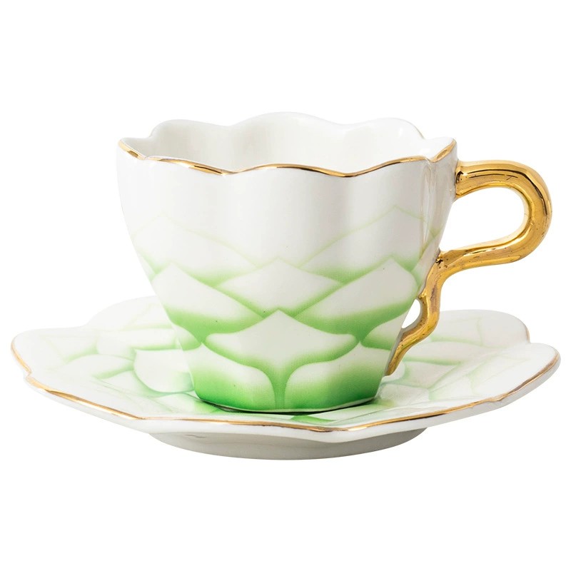 Product Wavy Rim Six Cup And Saucer Set Thumb 1